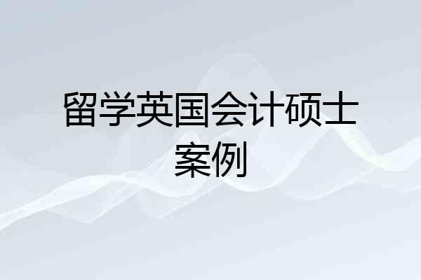 留学英国会计硕士案例