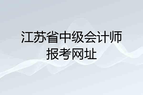 江苏省中级会计师报考网址