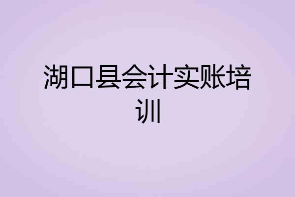 湖口县会计实账培训