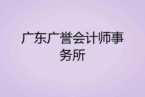 广东广誉会计师事务所