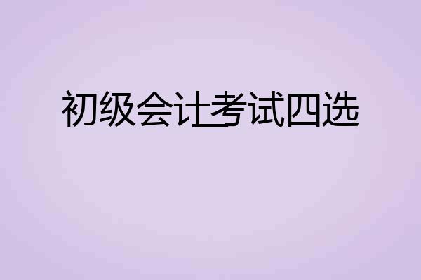 初级会计考试四选一