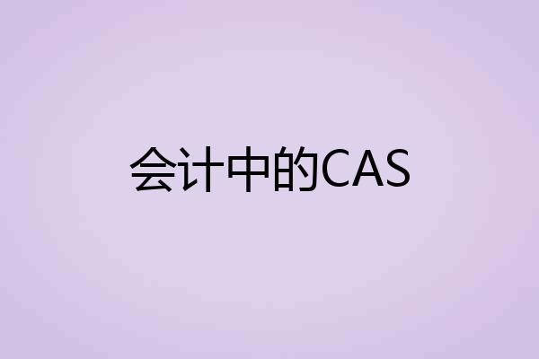 会计中的CAS
