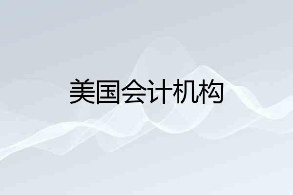 美国会计机构