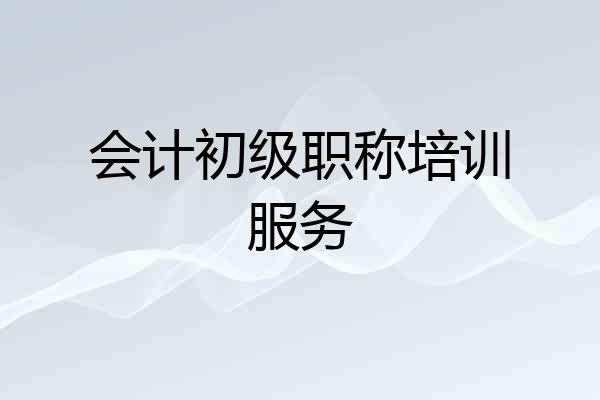 会计初级职称培训服务