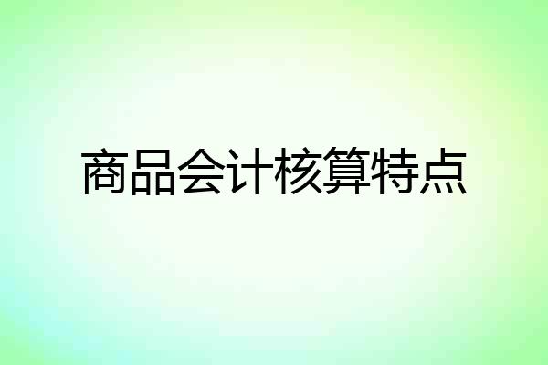 商品会计核算特点