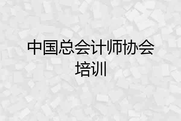 中国总会计师协会培训