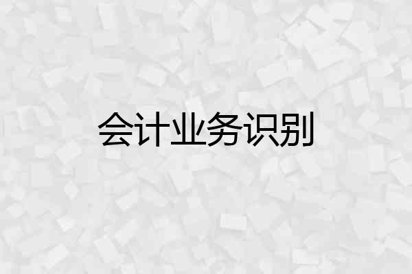 会计业务识别