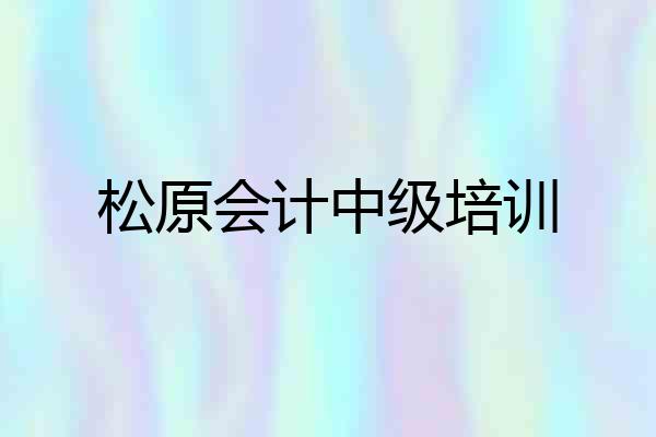 松原会计中级培训