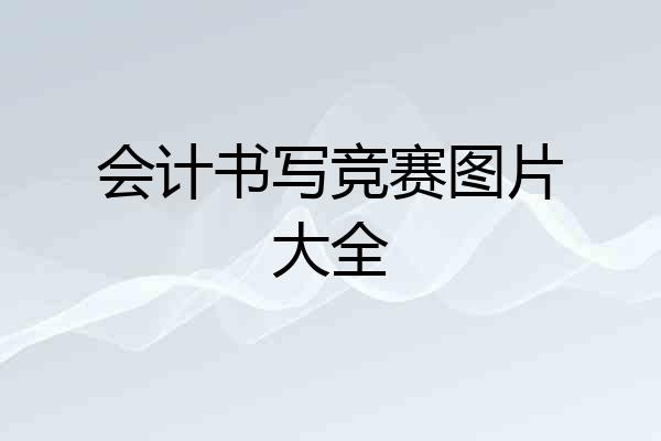 会计书写竞赛图片大全