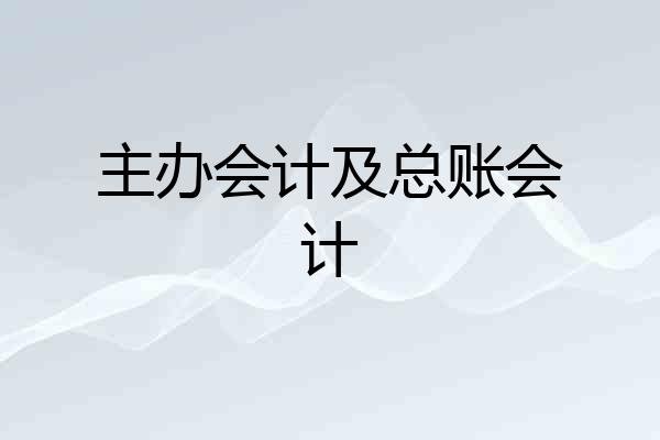 主办会计及总账会计
