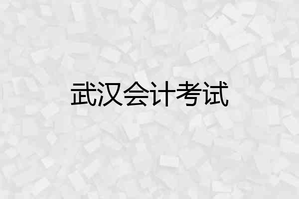 武汉会计考试