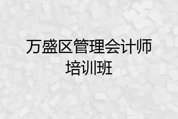 万盛区管理会计师培训班