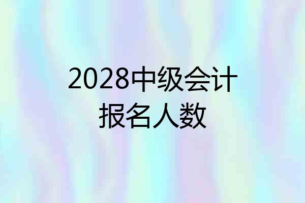 2028中级会计报名人数