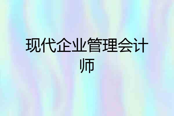 现代企业管理会计师