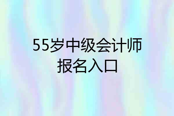 55岁中级会计师报名入口