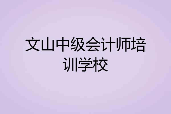 文山中级会计师培训学校