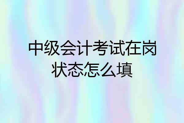 中级会计考试在岗状态怎么填