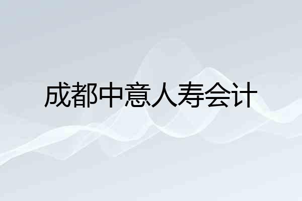成都中意人寿会计