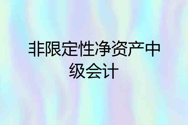 非限定性净资产中级会计