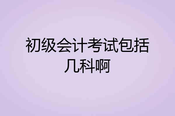 初级会计考试包括几科啊