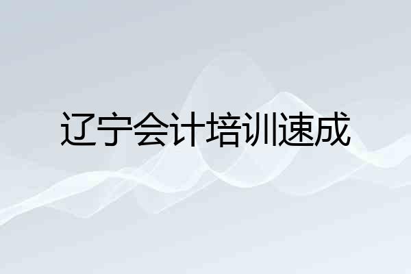 辽宁会计培训速成
