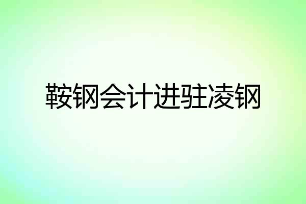 鞍钢会计进驻凌钢
