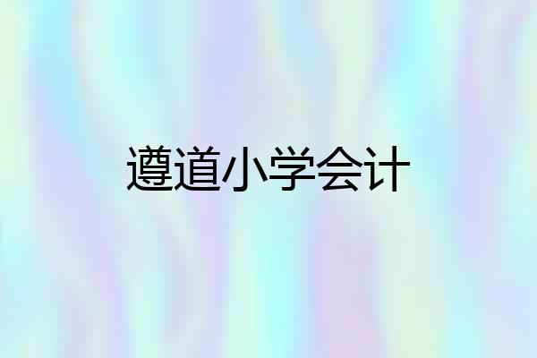 遵道小学会计