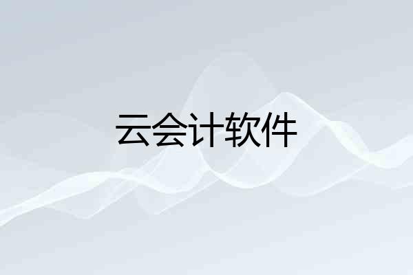 云会计软件