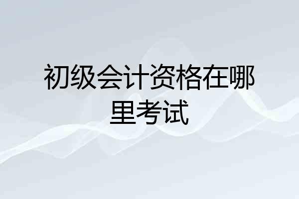 初级会计资格在哪里考试