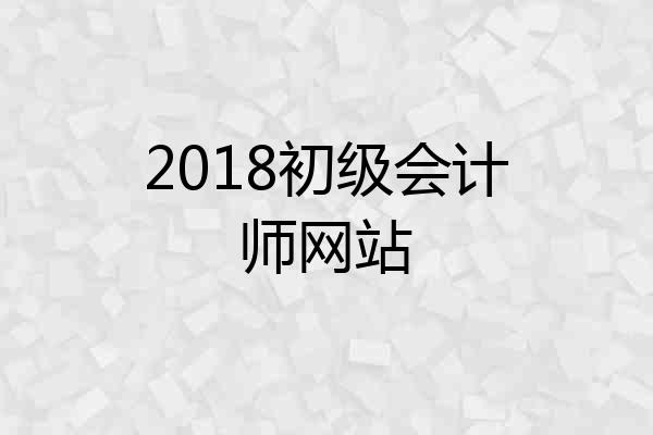 2018初级会计师网站