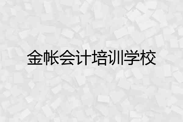 金帐会计培训学校