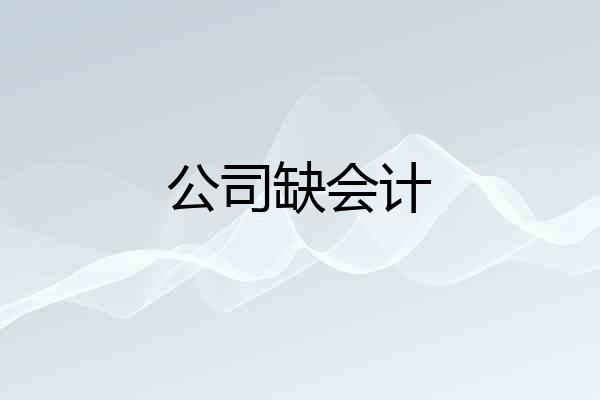 公司缺会计