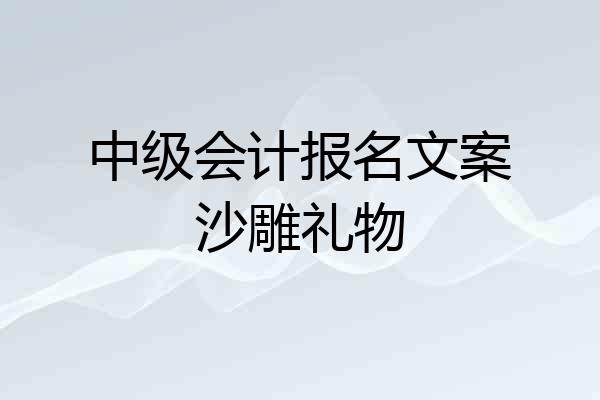 中级会计报名文案沙雕礼物