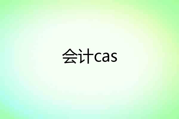 会计cas