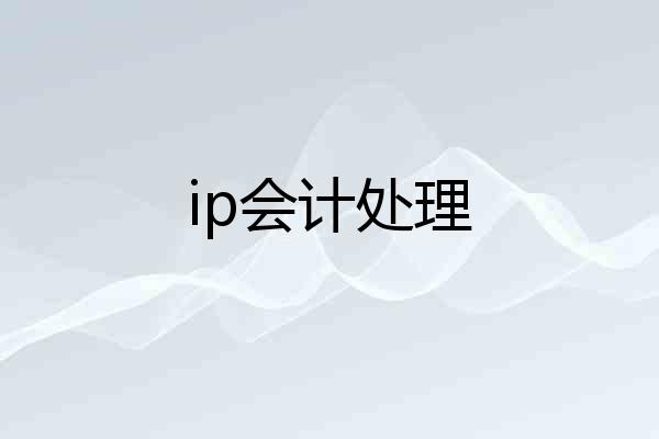 ip会计处理