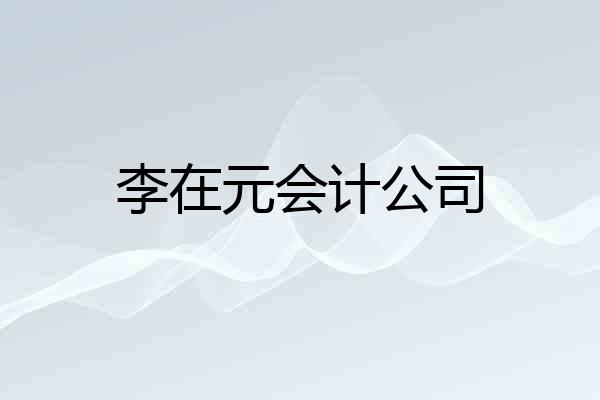 李在元会计公司