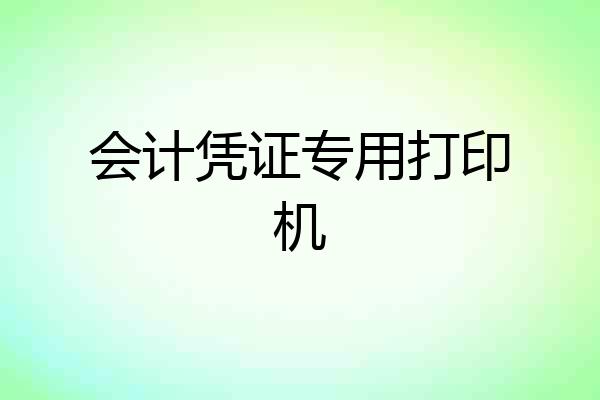 会计凭证专用打印机