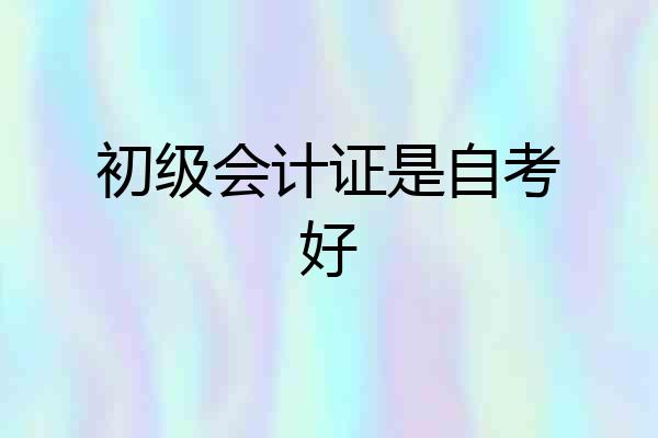 初级会计证是自考好