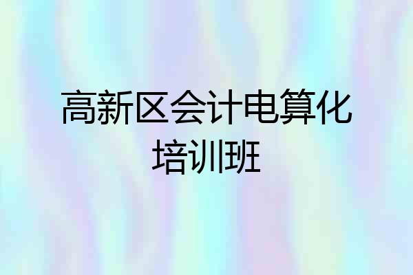 高新区会计电算化培训班