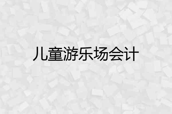 儿童游乐场会计