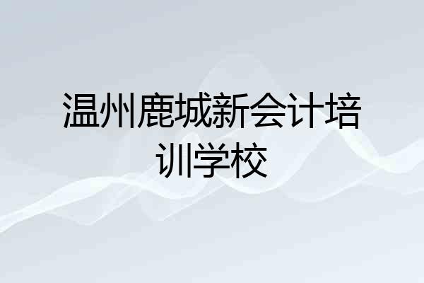 温州鹿城新会计培训学校
