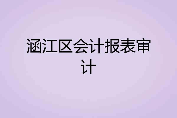 涵江区会计报表审计