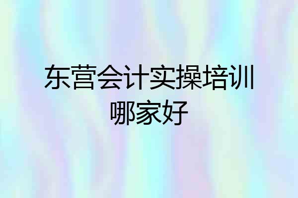 东营会计实操培训哪家好
