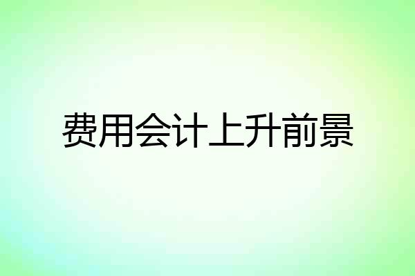 费用会计上升前景