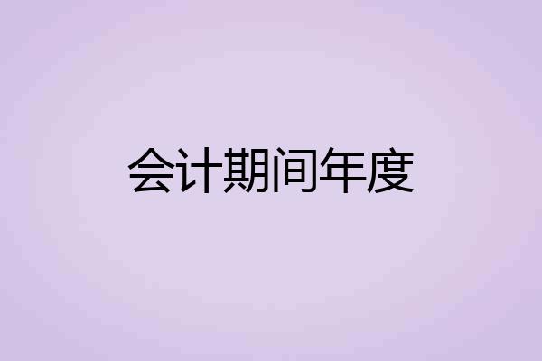 会计期间年度