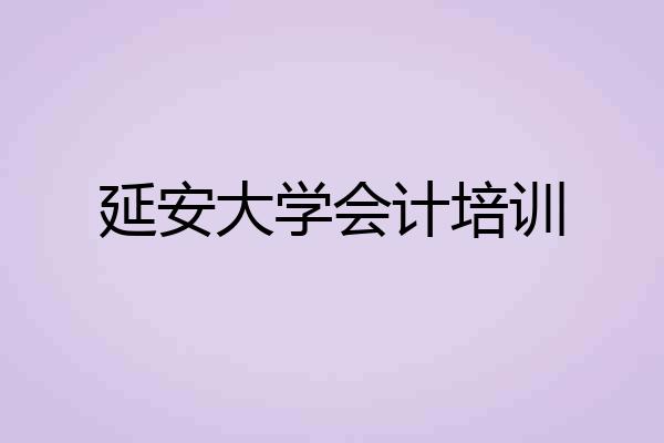 延安大学会计培训
