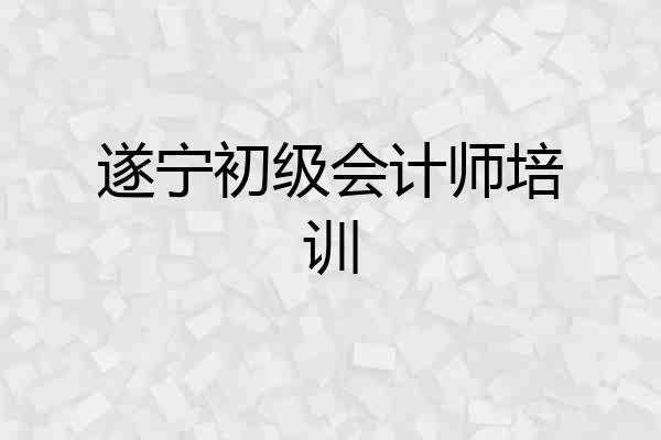 遂宁初级会计师培训