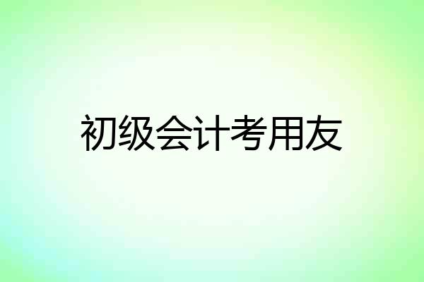 初级会计考用友