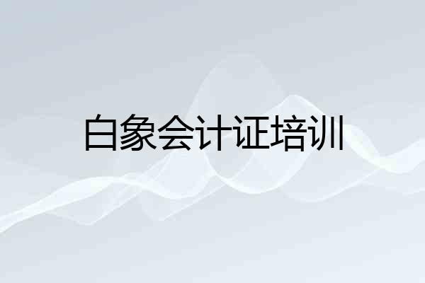 白象会计证培训