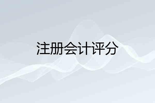 注册会计评分